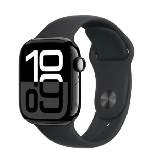 Apple Watch Series 10 42mm Jet Black Aluminum Case with Black Sport Band