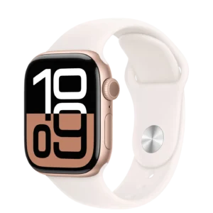 Apple Watch Series 10 42mm Rose Gold Aluminum Case with Light Blush Sport Band