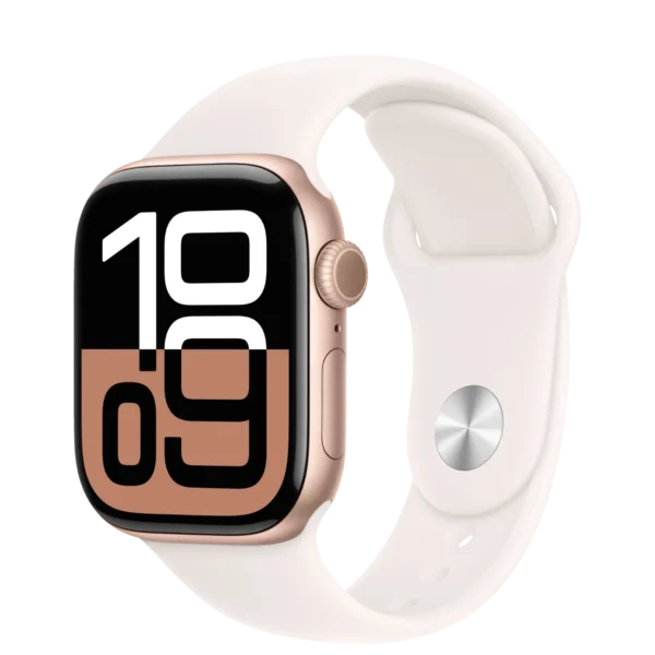 Apple Watch Series 10 42mm Rose Gold Aluminum Case with Light Blush Sport Band