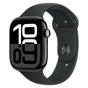 Apple Watch Series 10 46mm Jet Black Aluminum Case with Black Sport Band