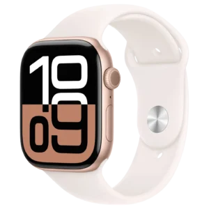 Apple Watch Series 10 46mm Rose Gold Aluminum Case with Light Blush Sport Band