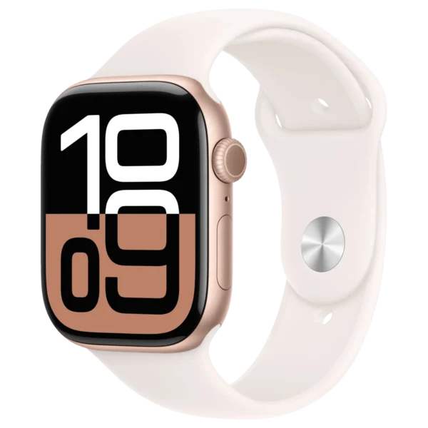 Apple Watch Series 10 46mm Rose Gold Aluminum Case with Light Blush Sport Band