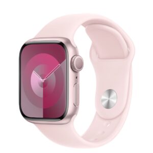 Apple Watch Series 9 41mm Pink Aluminum Case with Light Pink Sport Band