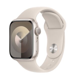 Apple Watch Series 9 41mm Starlight Aluminum Case with Starlight Sport Band