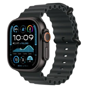 Apple Watch Ultra 2 Black Titanium Case with Black Ocean Band