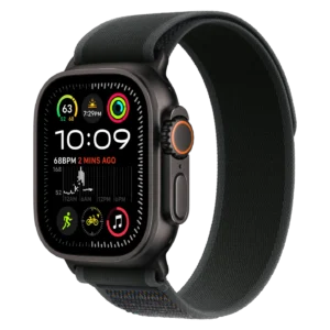 Apple Watch Ultra 2 Black Titanium Case with Black Trail Loop