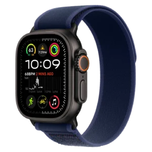 Apple Watch Ultra 2 Black Titanium Case with Blue Trail Loop