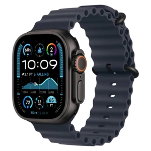 Apple Watch Ultra 2 Black Titanium Case with Navy Ocean Band