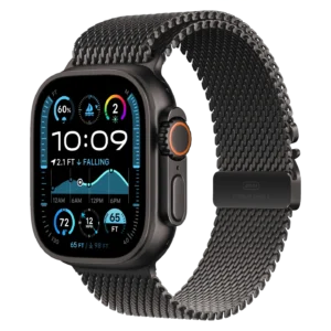 Apple Watch Ultra 2 Black Titanium Case with Black Titanium Milanese Loop