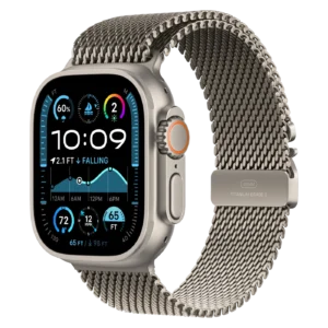 Apple Watch Ultra 2 Natural Titanium Case with Natural Titanium Milanese Loop