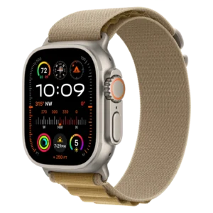 Apple Watch Ultra 2 Natural Titanium Case with Tan Alpine Loop