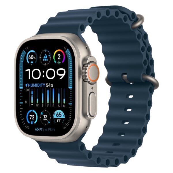 Apple Watch Ultra 2 Titanium Case with Blue Ocean Band