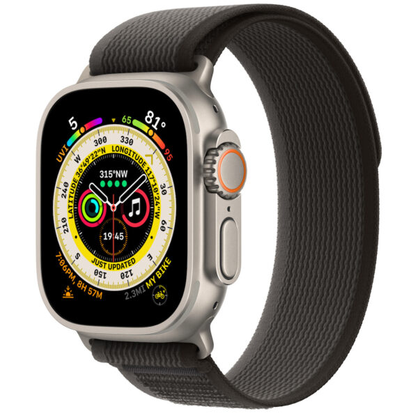 Apple Watch Ultra Titanium Case with Black/Gray Trail Loop