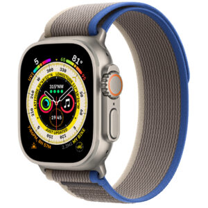 Apple Watch Ultra Titanium Case with Blue/Gray Trail Loop